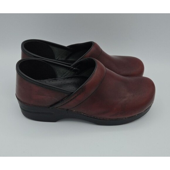 Dansko Women's 9.5-10 40 Professional Stapled Cordovan Leather Clogs Shoes Work - Picture 5 of 7